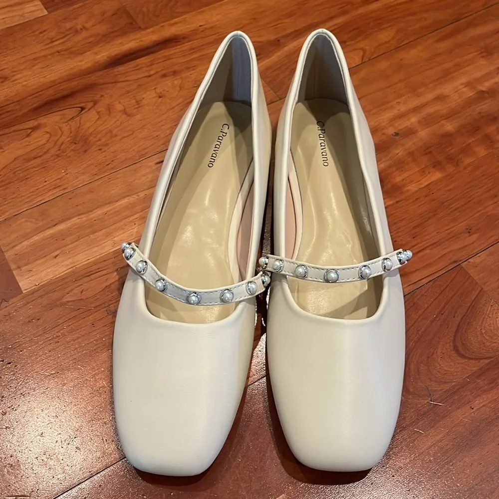 NWT C.Paravano Leather Ballet Flats - Picture 7 of 10